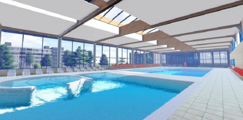 Trwa postępowanie przetargowe na budowę basenu na Kapuściskach. Gdzie będzie kolejny basen? Wizualizacja UMB