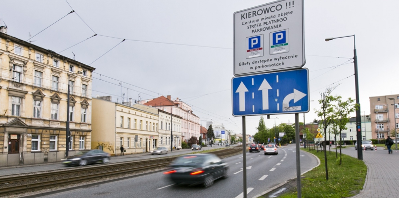 Oznakowanie Strefy Płatnego Parkowania w Bydgoszczy. Fot. Jacek Nowacki
