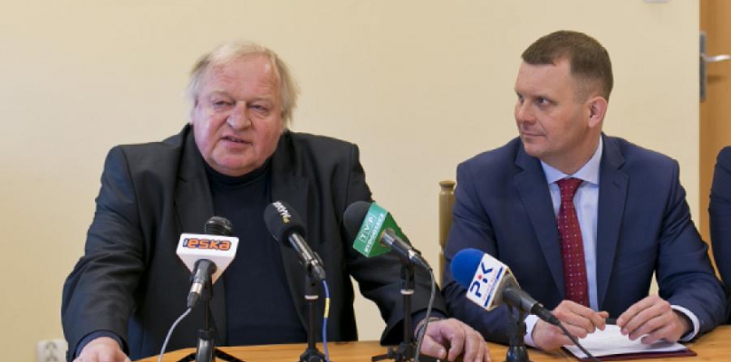 Prezes spółki Tramwaj Fordon Macei Kozakiewicz i wiceprezydent Mirosław Kozłowicz. Fot. Jacek Nowacki
