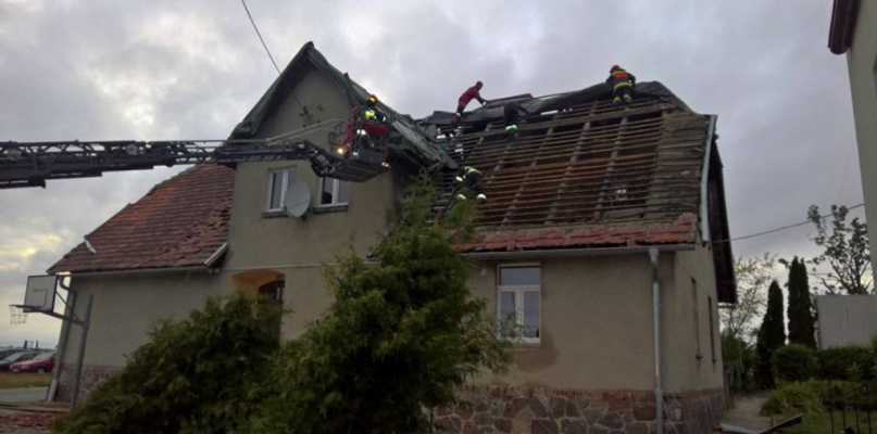 Zniszczenia po wichurze w gminie Koronowo. Źródło: OSP KSRG Gościeradz