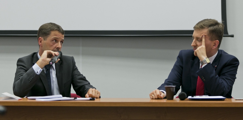 Mec. Michał Bukowiński i poseł Łukasz Schreiber. Fot. Jacek Nowacki