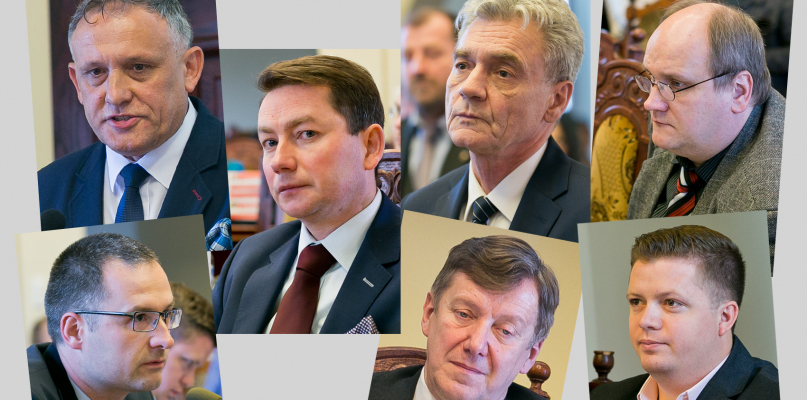 Bydgoscy radni, którzy osiągnęli w 2017 roku dochody przewyższające 120 tys. zł: Mirosław Jamroży, Tomasz Rega, Tadeusz Kondrusiewicz, Stanisław Grodzicki, Tomasz Pułaski, Jan Szopińsk i Jakub Mendry 