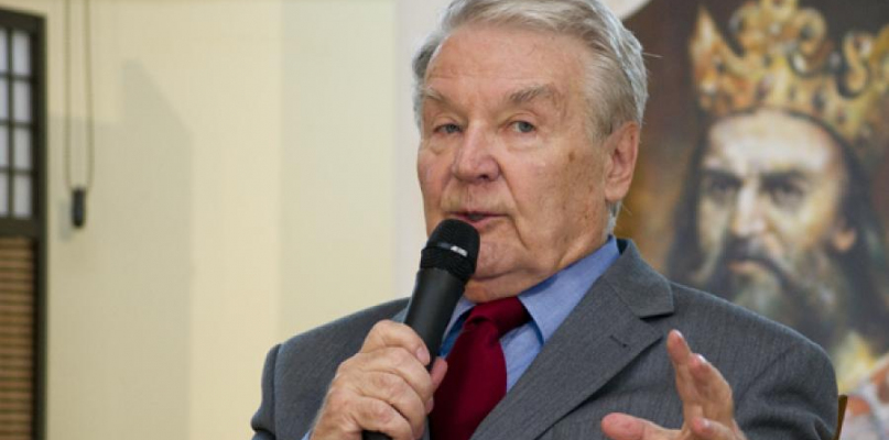 Leonard Pietraszak podczas wspomnień w Copernicanum 6 lat temu. Fot. Jacek Nowacki