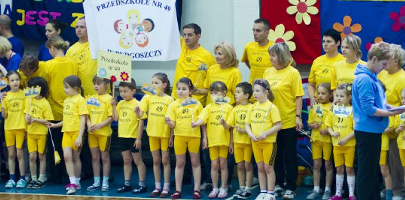 Bydgoskie przedszkolaki na imprezie sportowej w Chemiku. Fot. Jacek Nowacki