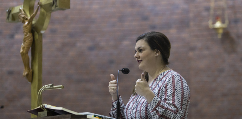 Abby Johnson na spotkaniu u Salezjanów w Fordonie. Fot. Jacek Nowacki