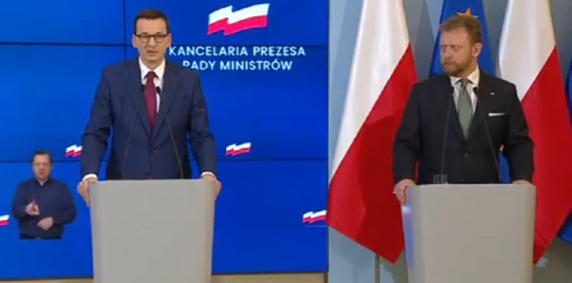 Zrzut z ekranu konferencji prasowej. Twitter/Premier RP