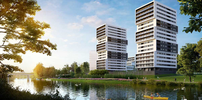 Wizualizacja osiedla Aura Towers nad Brdą