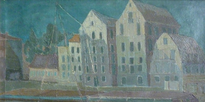 Władysław Frydrych, Stare spichrze nad Brdą, fragment